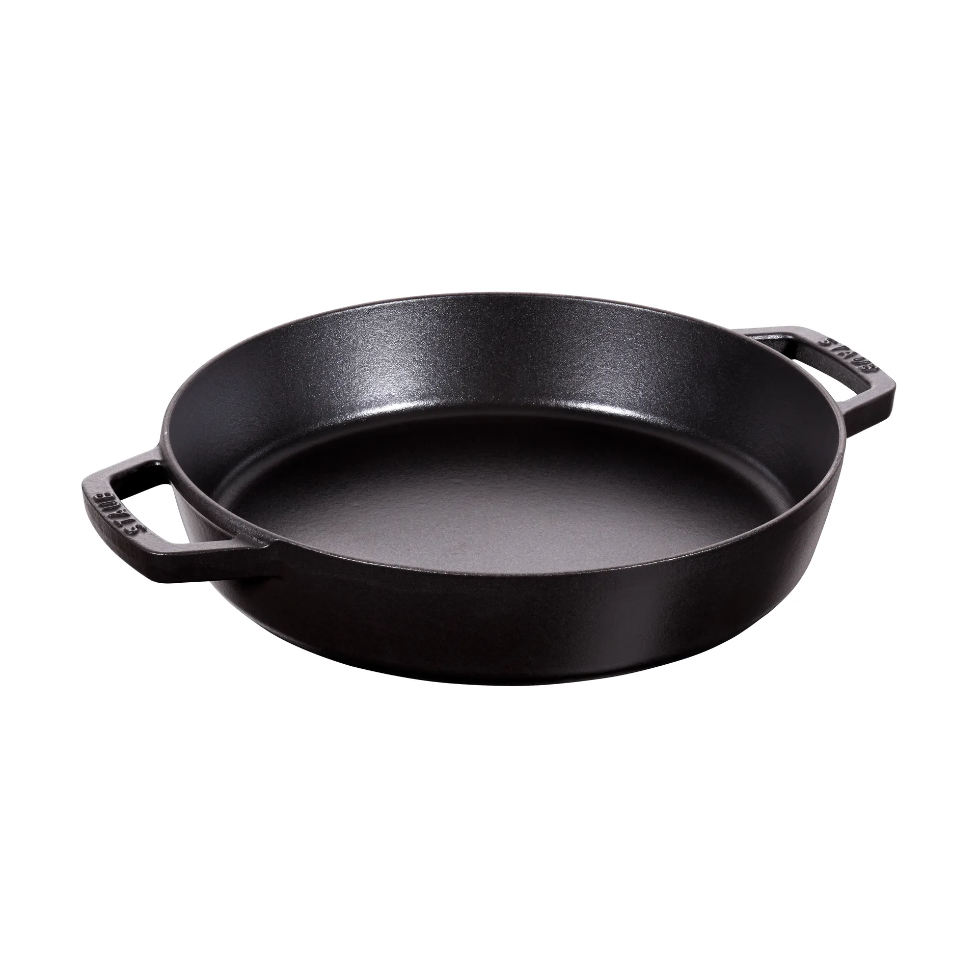 Staub traktööri pannun valurauta 2 kahvaa musta, Ø26 cm STAUB
