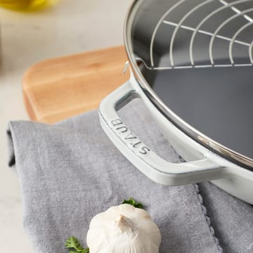 Staub wokpannu valurauta lasikannella Ø30 cm - White truffle - STAUB