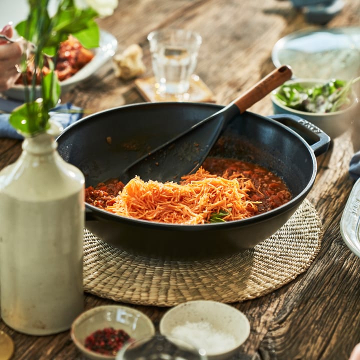 Wokkipannu lasikannella Ø30 cm 4,4 L, Musta STAUB