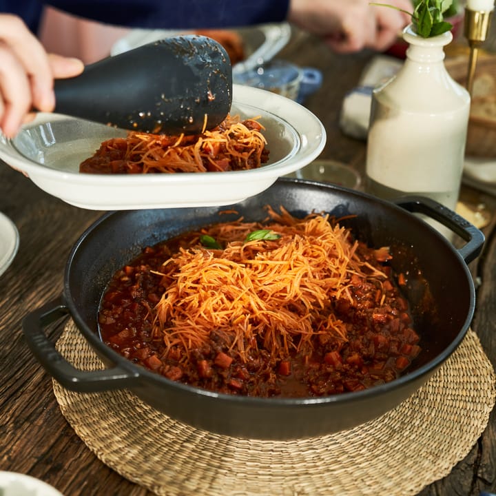 Wokkipannu lasikannella Ø30 cm 4,4 L, Musta STAUB