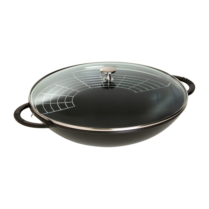 Wokkipannu lasikannella Ø37 cm 5,7 L - Musta - STAUB