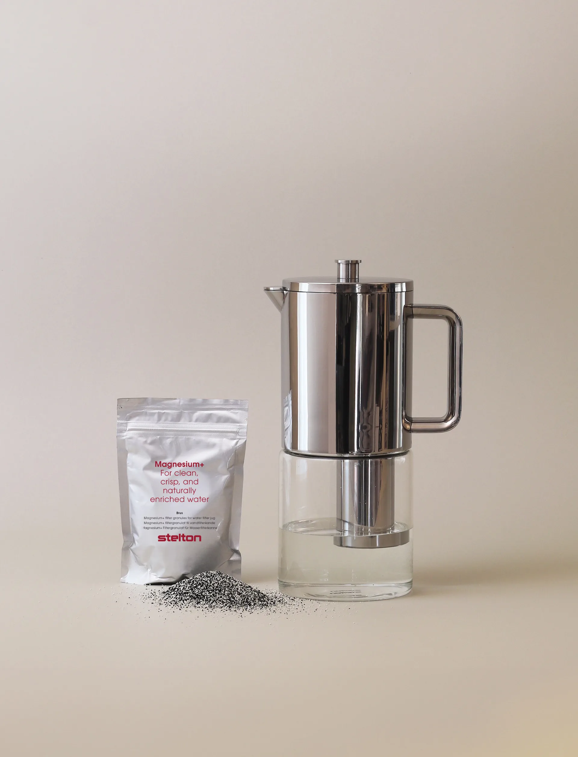 Brus Magnesium+ suodaterake vettä varten filterille, Musta, valkoinen, 3 kpl Stelton