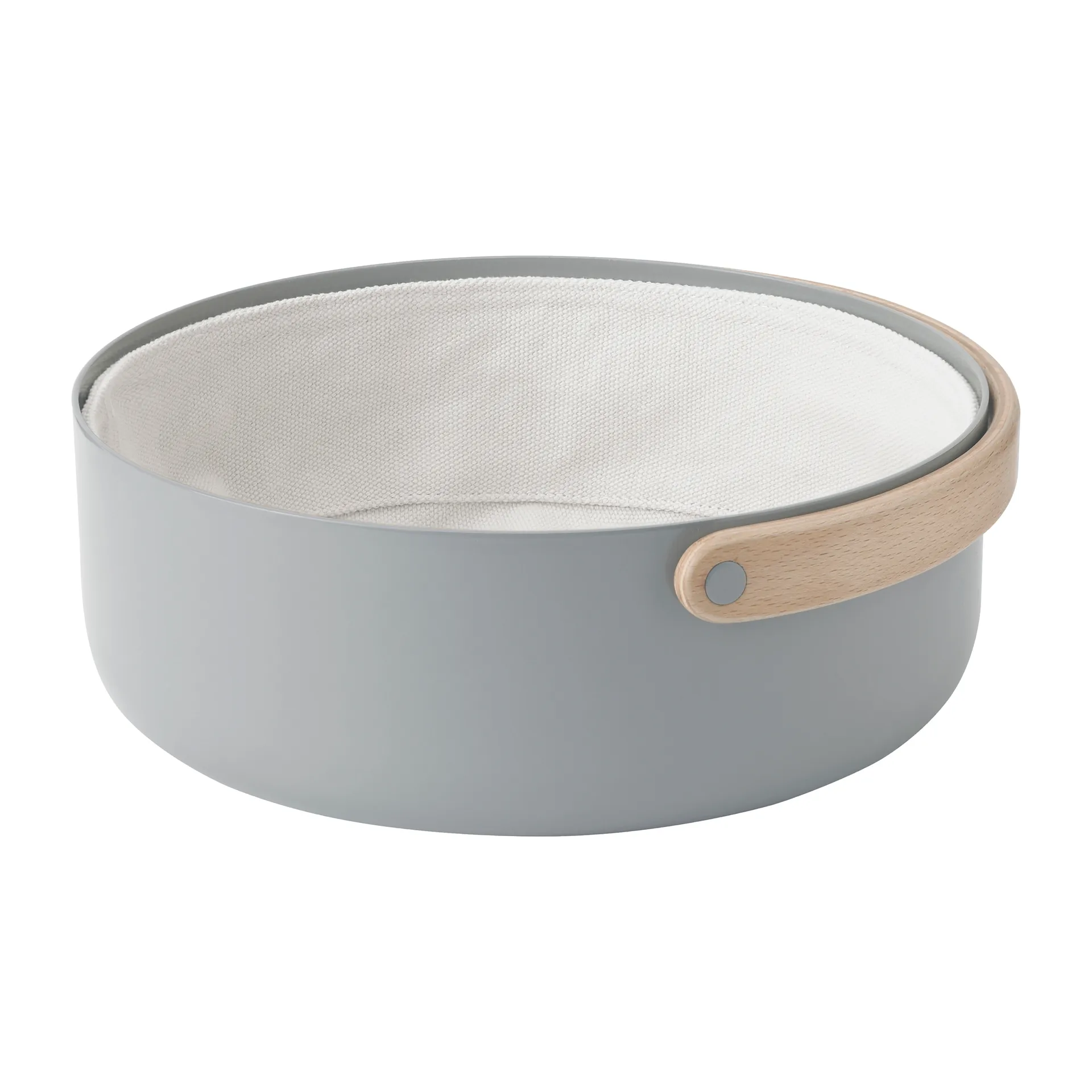 Emma leipäkori kahvalla Ø 23 cm, Harmaa-pyökki Stelton