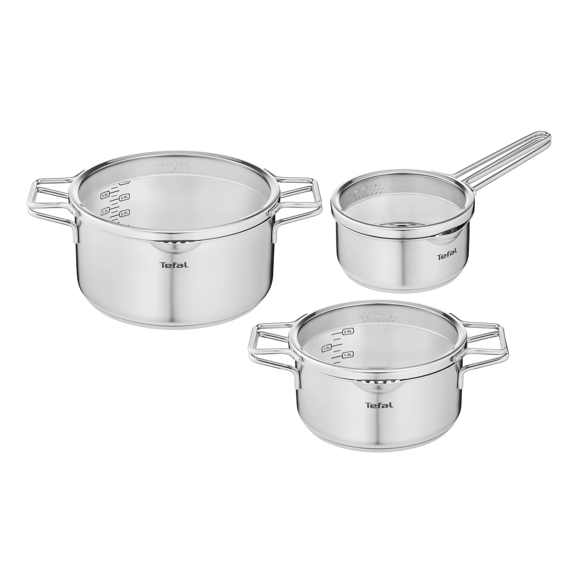 Nordica kattilasetti 6 osaa, Ruostumaton teräs Tefal