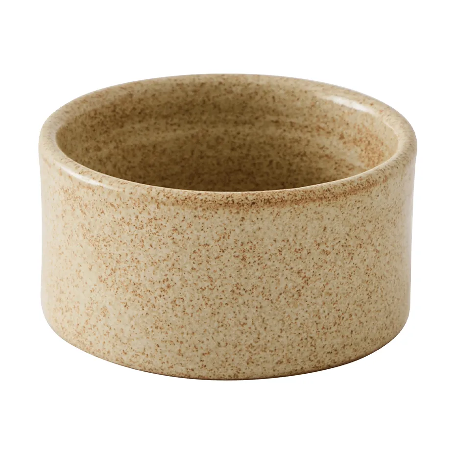 Elio cylinder kulho, Beige pilkullinen, Ø8,5x4,5 cm Tell Me More