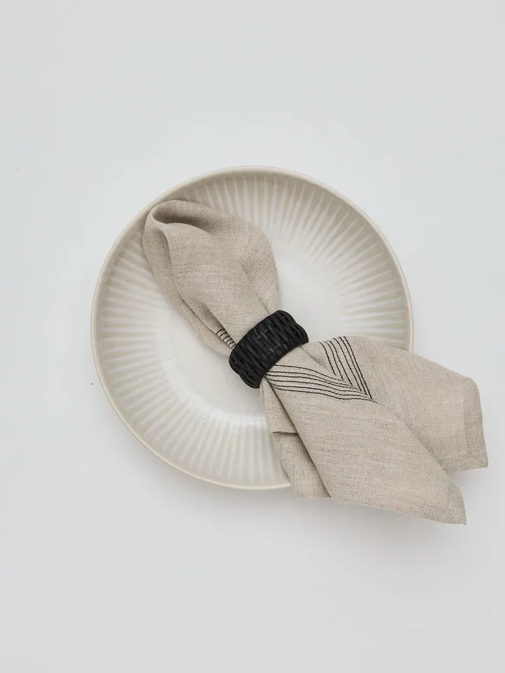 Livia pellavainen lautasliina 45x45 cm - Beige - Tell Me More