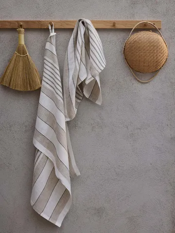 Noah keittiöpyyhe 50x70 cm - Beige raita - Tell Me More