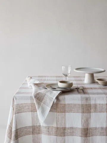 Odette kangasservietti - Ruskea, 45x45 cm - Tell Me More