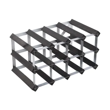 The Swedish Wine Rack Factory viiniteline koottuna - 12 pulloa musta mänty - The Swedish Wine Rack Factory