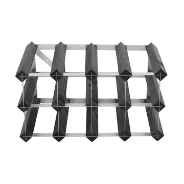 The Swedish Wine Rack Factory viiniteline koottuna - 12 pulloa musta mänty - The Swedish Wine Rack Factory