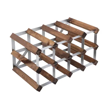 The Swedish Wine Rack Factory viiniteline koottuna - 12 pulloa tumma mänty - The Swedish Wine Rack Factory