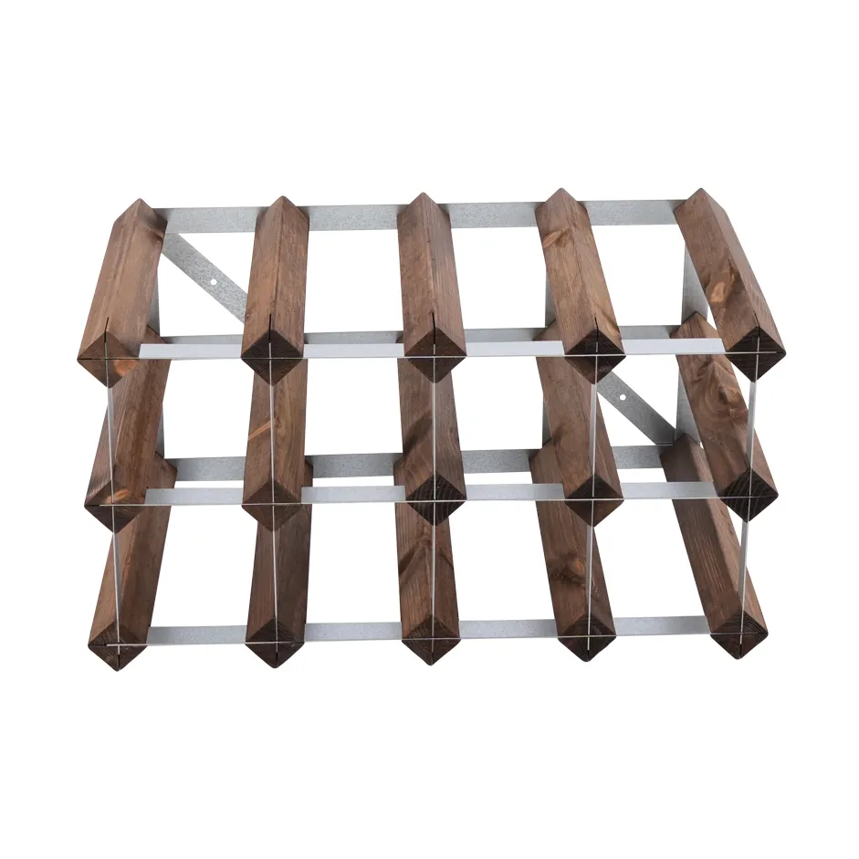 The Swedish Wine Rack Factory viiniteline koottuna, 12 pulloa tumma mänty The Swedish Wine Rack Factory