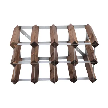 The Swedish Wine Rack Factory viiniteline koottuna - 12 pulloa tumma mänty - The Swedish Wine Rack Factory