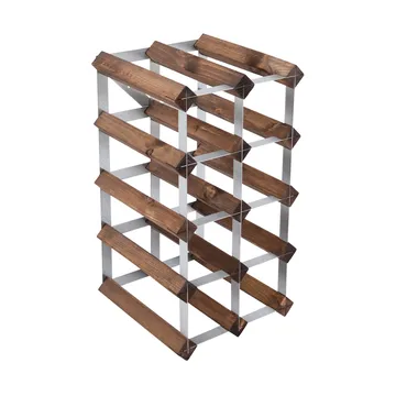 The Swedish Wine Rack Factory viiniteline koottuna - 12 pulloa tumma mänty - The Swedish Wine Rack Factory