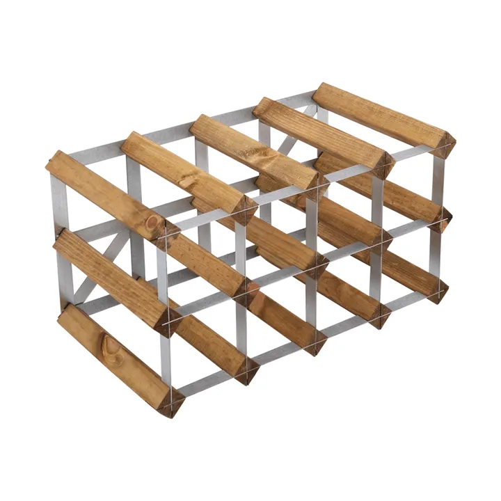 The Swedish Wine Rack Factory viiniteline koottuna - 12 pulloa vaalea mänty - The Swedish Wine Rack Factory