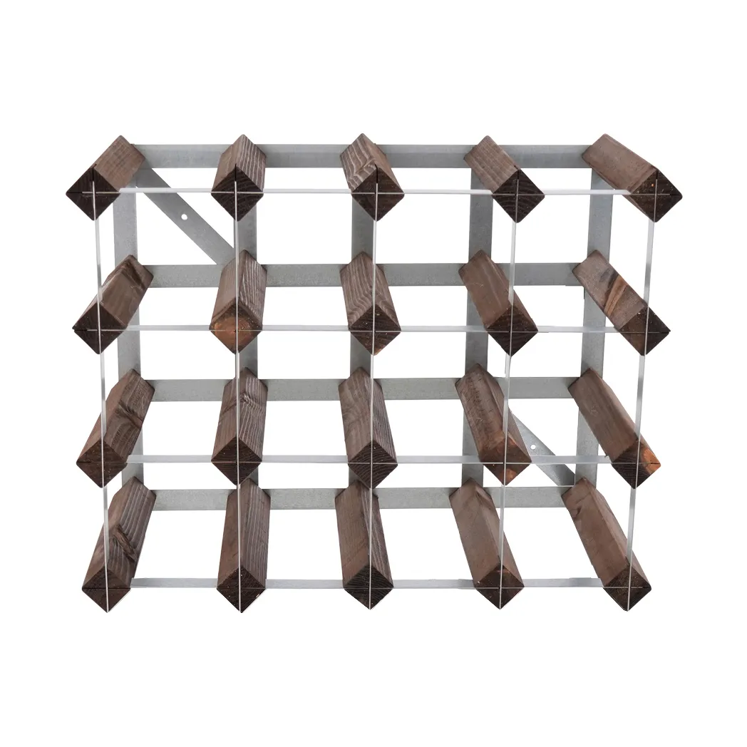 The Swedish Wine Rack Factory viiniteline koottuna, 16 pulloa tumma mänty The Swedish Wine Rack Factory