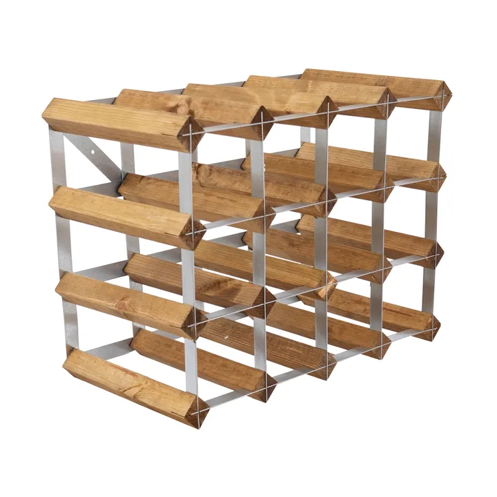 The Swedish Wine Rack Factory viiniteline koottuna - 16 pulloa vaalea mänty - The Swedish Wine Rack Factory