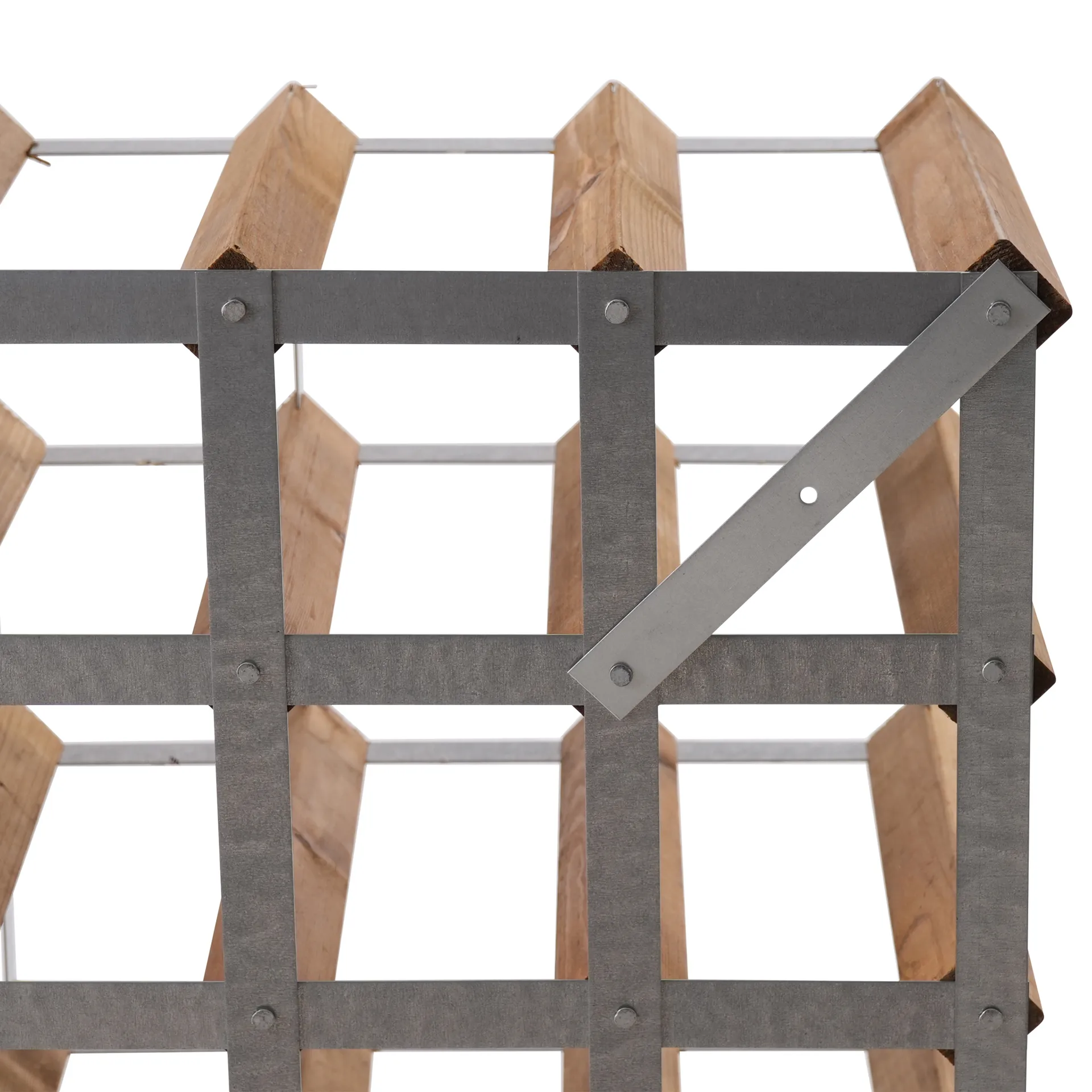 The Swedish Wine Rack Factory viiniteline koottuna, 16 pulloa vaalea mänty The Swedish Wine Rack Factory