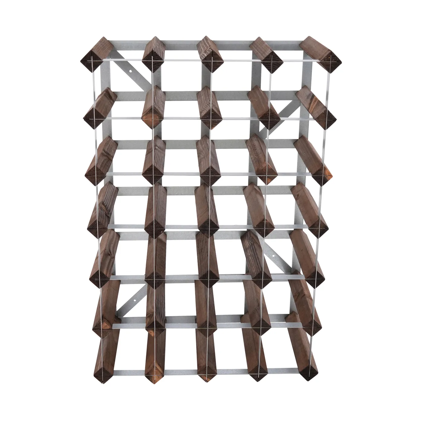 The Swedish Wine Rack Factory viiniteline koottuna, 30 pulloa tumma mänty The Swedish Wine Rack Factory