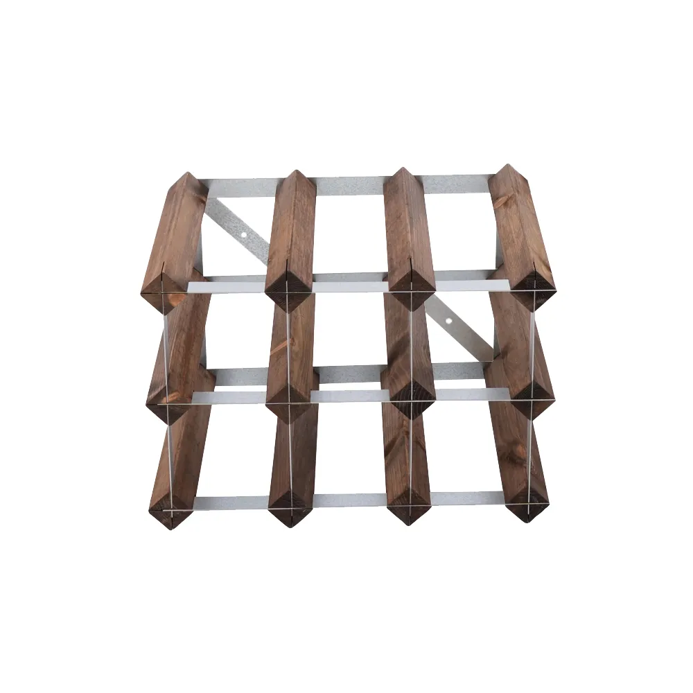 The Swedish Wine Rack Factory viiniteline koottuna, 9 pulloa tumma mänty The Swedish Wine Rack Factory