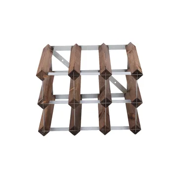 The Swedish Wine Rack Factory viiniteline koottuna - 9 pulloa tumma mänty - The Swedish Wine Rack Factory