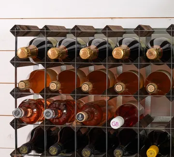 The Swedish Wine Rack Factory viiniteline koottuna - 9 pulloa tumma mänty - The Swedish Wine Rack Factory