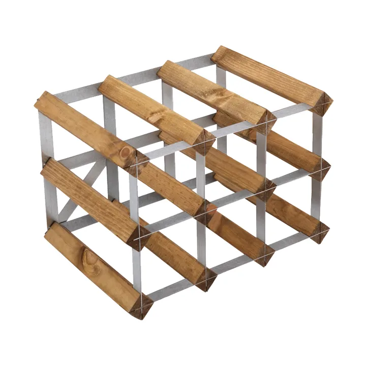 The Swedish Wine Rack Factory viiniteline koottuna - 9 pulloa vaalea mänty - The Swedish Wine Rack Factory