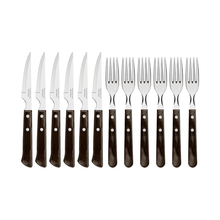 Churrasco Pihviveitset 12 osaa - Ruskea-kiiltävä - Tramontina
