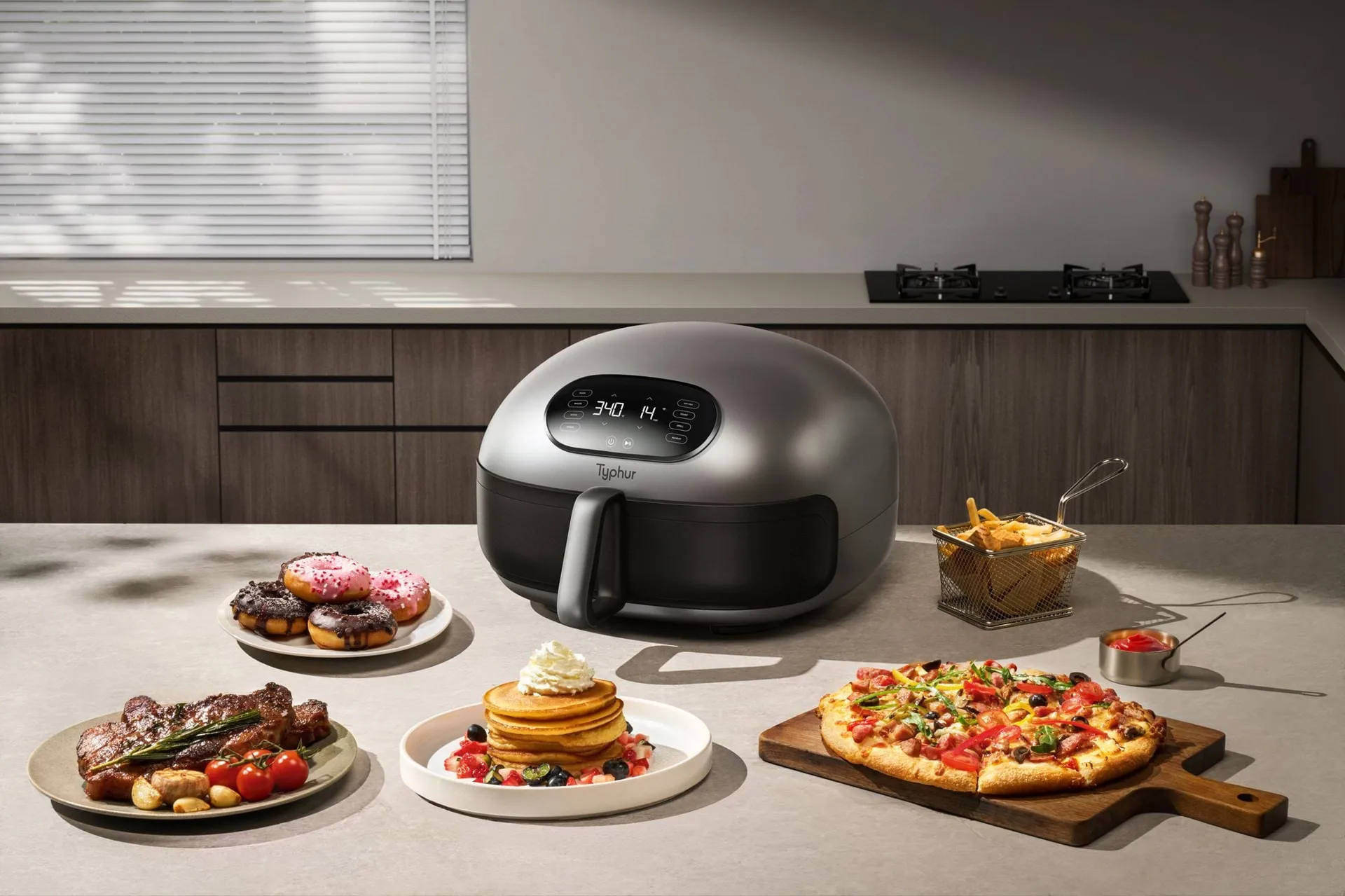 Typhur Dome 2 airfryer, Silver-Black, 5,3 l Typhur