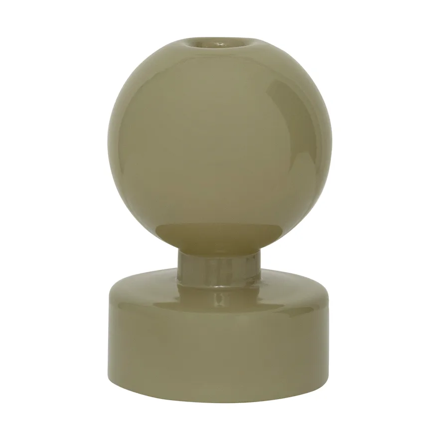 URBAN NATURE CULTURE Pallo B spraykynttilänjalka 13 cm Spray green