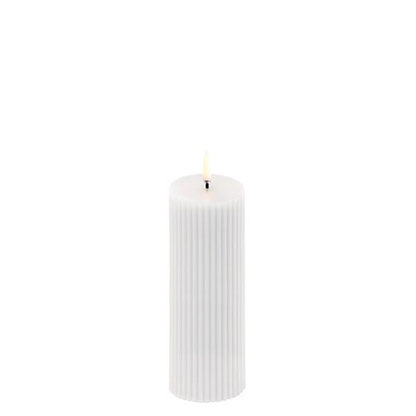 LED-kynttilä  Räfflat 5,8x15 cm - Valkea - Uyuni Lighting