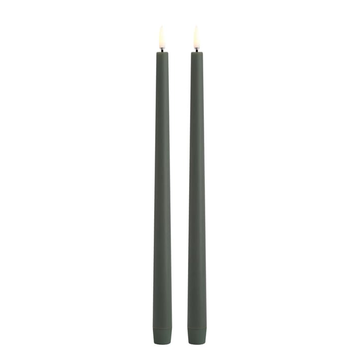 LED Kynttilä Slim 2-pack 2,3x32 cm, Oliivinvihreä Uyuni Lighting