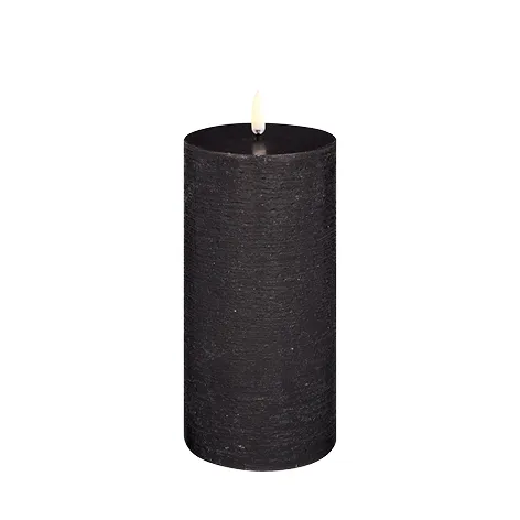 Pillar LED-kynttilä Ø7,8x15 cm - Musta - Uyuni Lighting