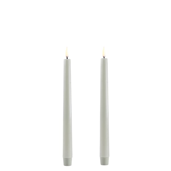 Taper LED-kynttilät 2 kpl 2,3 x 25 cm, Vihreä Uyuni Lighting
