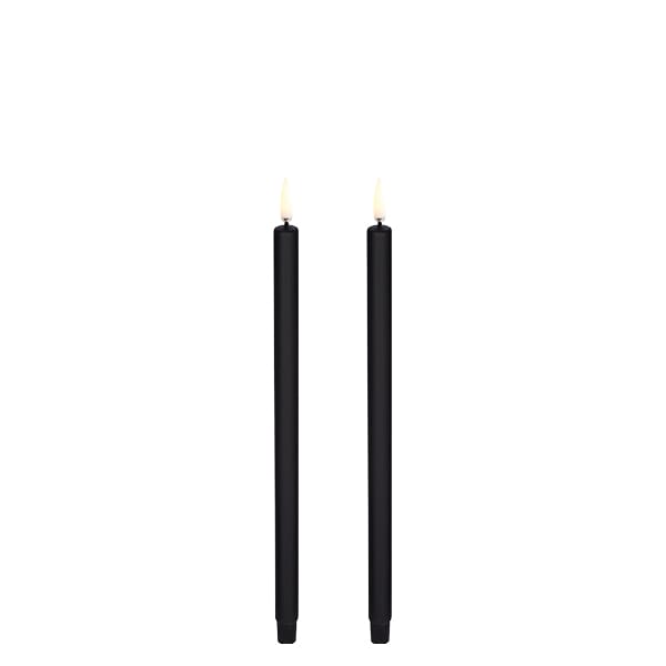 Taper mini LED-kynttilät 2-pakkaus 1,3 x 25 cm, Musta Uyuni Lighting