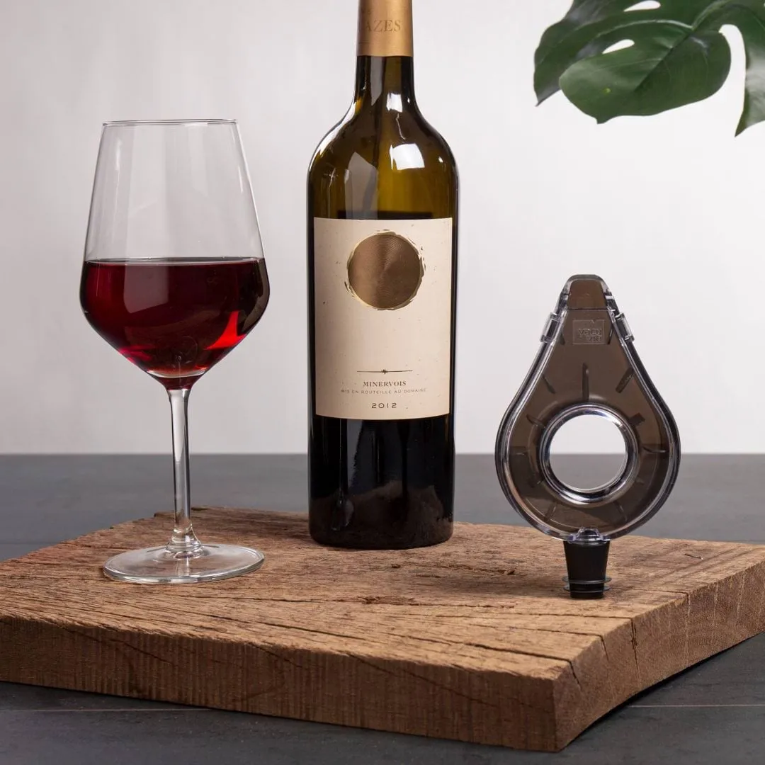Vacuvin Wine Areator viinikaadin, Harmaa Vacuvin
