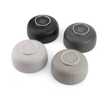 Duga flinga -kulho 70 cl 4-pakkaus - Valkoinen, hiekanharmaa, antrasiitti, musta - Vargen & Thor