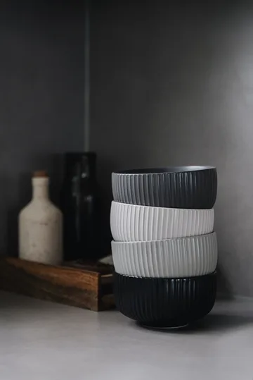 Duga flinga -kulho 70 cl 4-pakkaus - Valkoinen, hiekanharmaa, antrasiitti, musta - Vargen & Thor