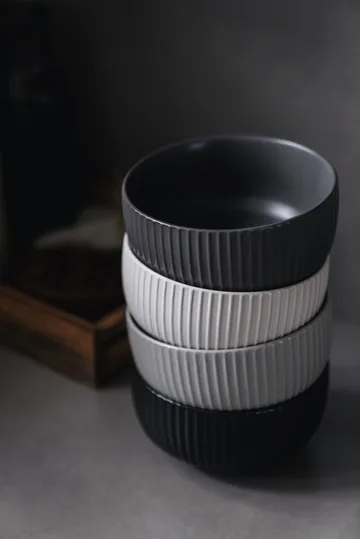 Duga flinga -kulho 70 cl 4-pakkaus - Valkoinen, hiekanharmaa, antrasiitti, musta - Vargen & Thor