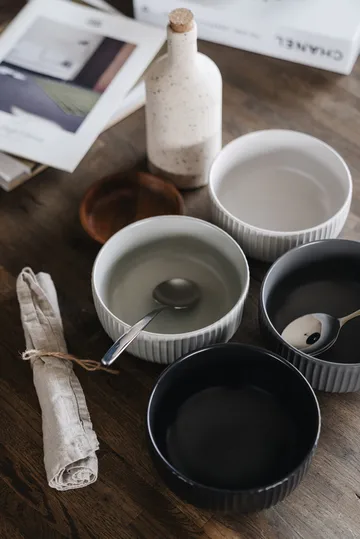 Duga flinga -kulho 70 cl 4-pakkaus - Valkoinen, hiekanharmaa, antrasiitti, musta - Vargen & Thor