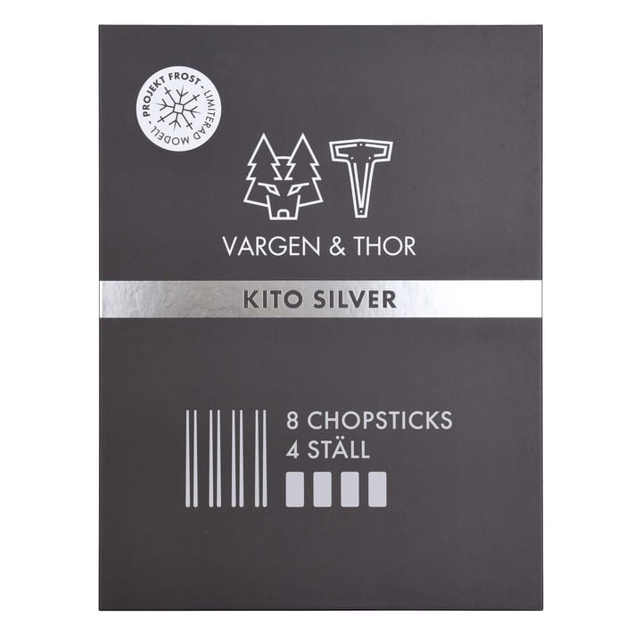 Kito Chopsticks -syömäpuikot 4-pakkaus, Hopea Vargen & Thor
