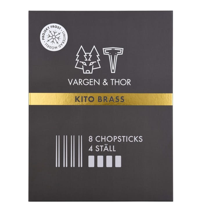 Kito Chopsticks -syömäpuikot 4-pakkaus, Messinki Vargen & Thor