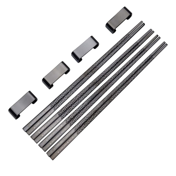 Kito Chopsticks -syömäpuikot 4-pakkaus, Musta Vargen & Thor