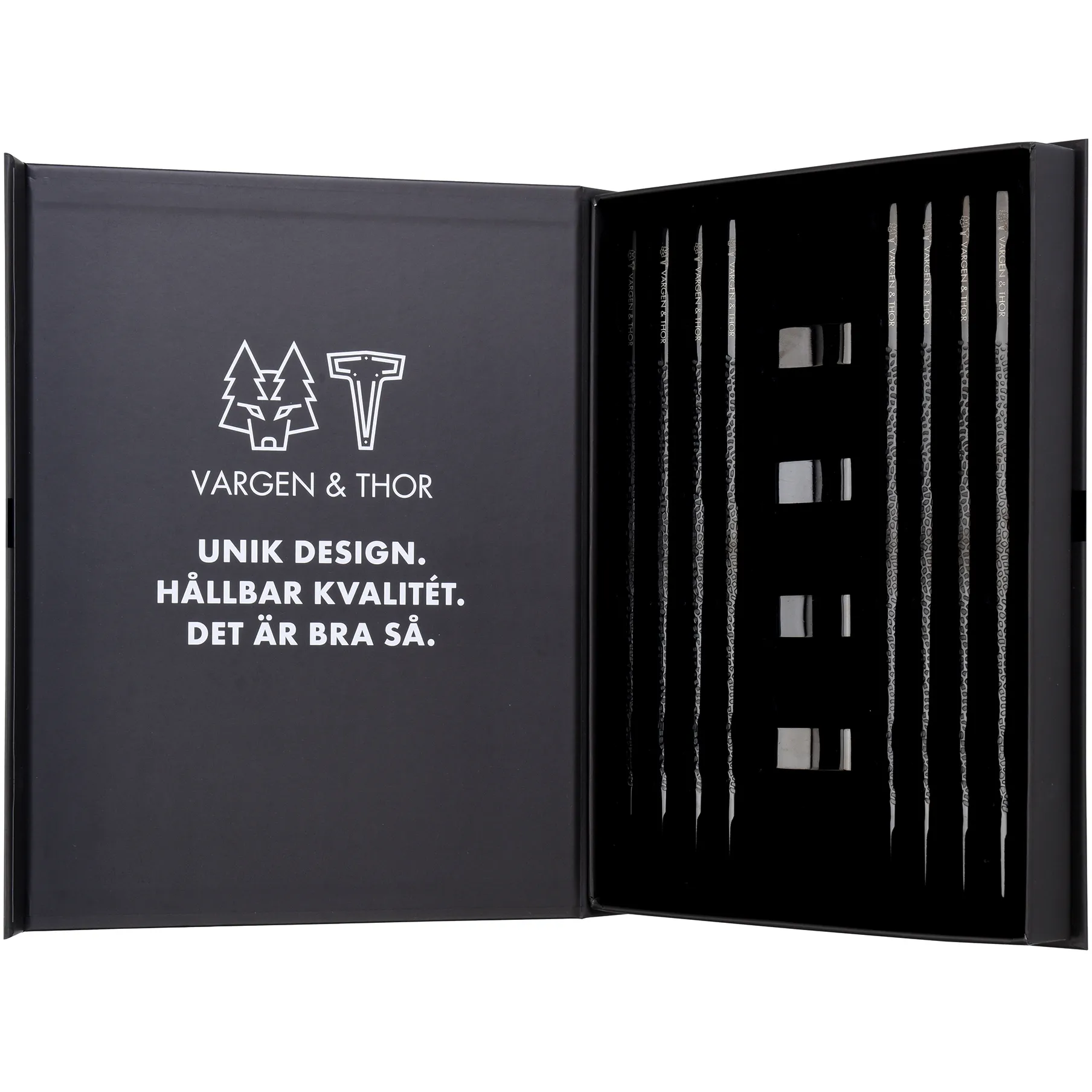 Kito Chopsticks -syömäpuikot 4-pakkaus, Musta Vargen & Thor