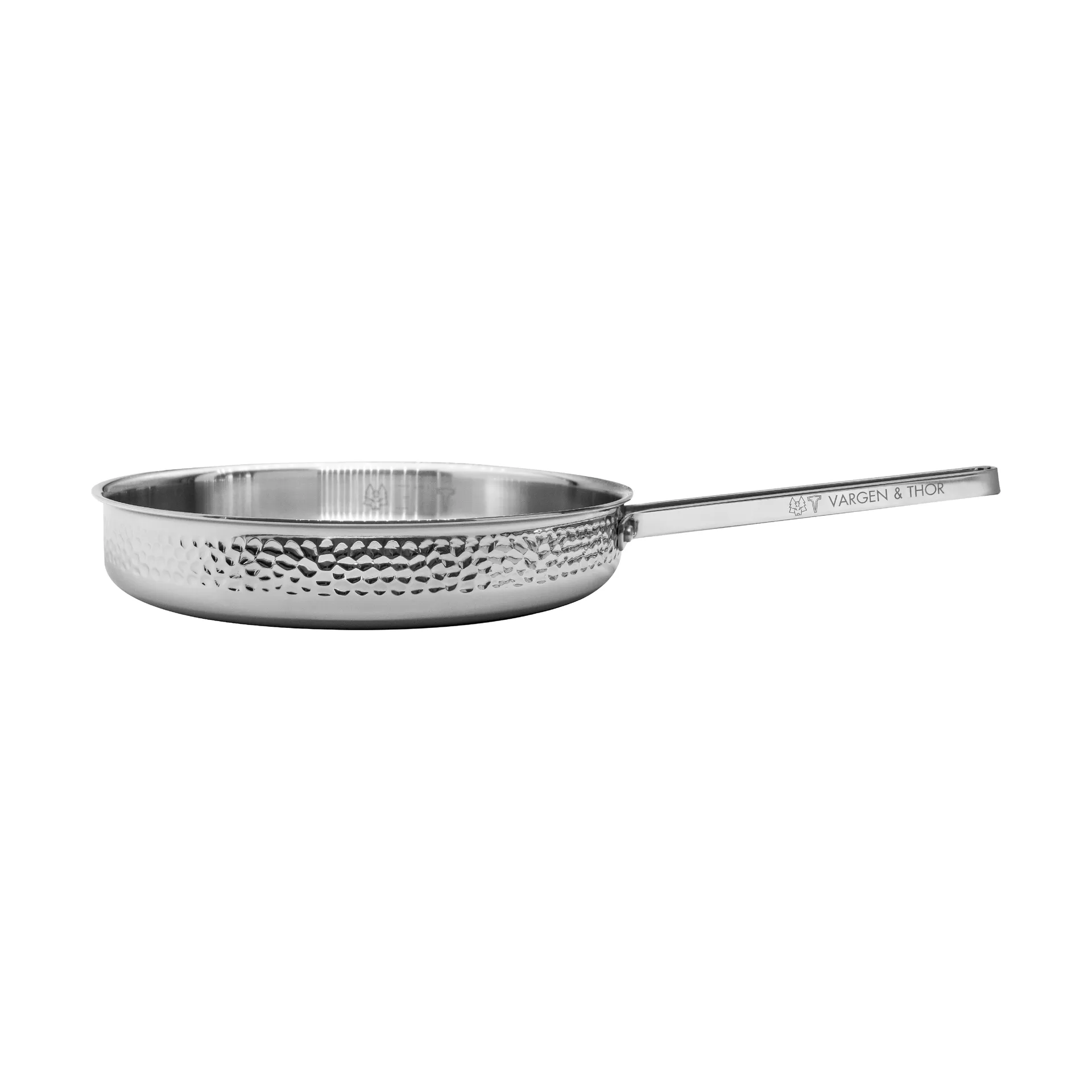 Modell M1 vasaroitu paistokasari Ø28 cm, Kromi kannen kanssa Vargen & Thor