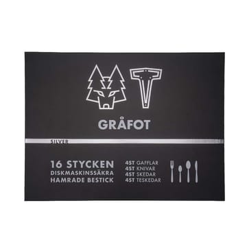 Vargen & Thor -aterinsetti 16 osaa - Gråfot, hopea - Vargen & Thor