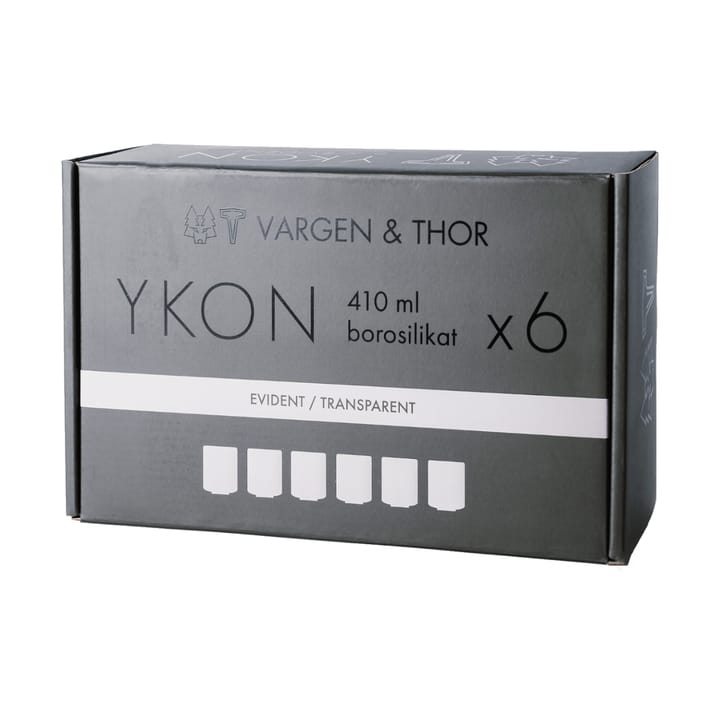 YKON lasi 6-pakkaus 41 cl, Evident transparent Vargen & Thor