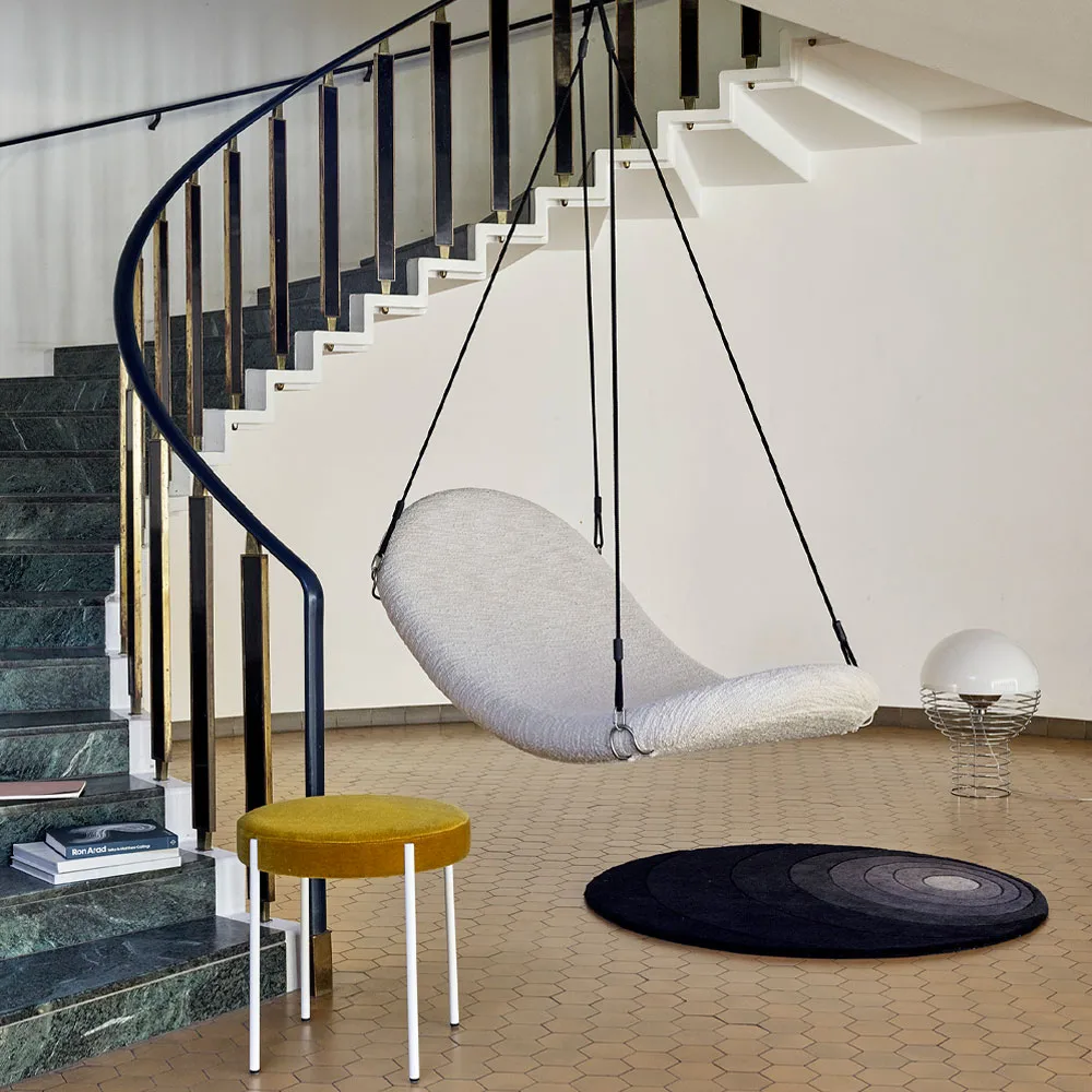 Luna matto pyöreä, Dark sand, 120 cm Verpan