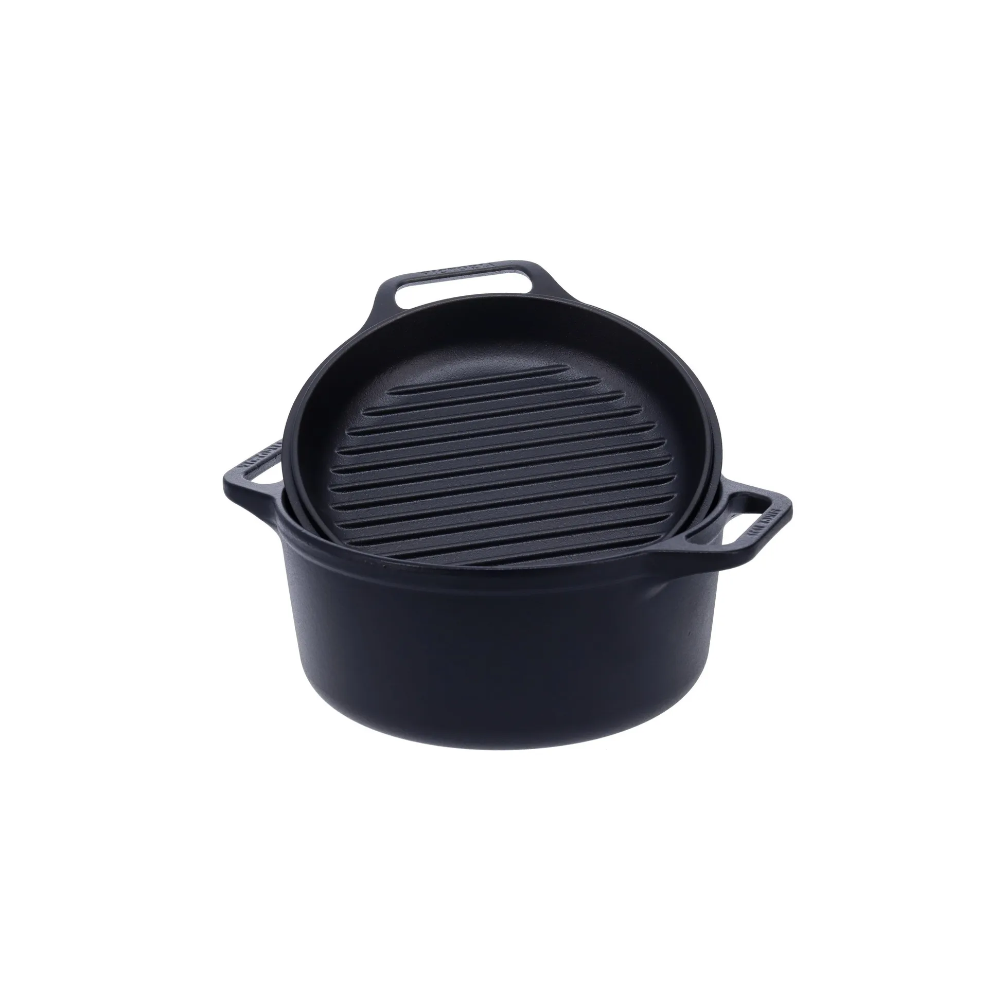 Combo Cooker valurautapata-paistinpannusetti 2 osaa, Musta Victoria