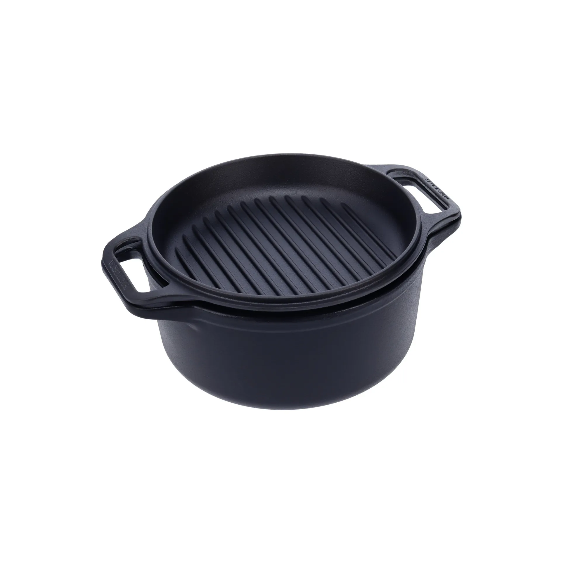 Combo Cooker valurautapata-paistinpannusetti 2 osaa, Musta Victoria